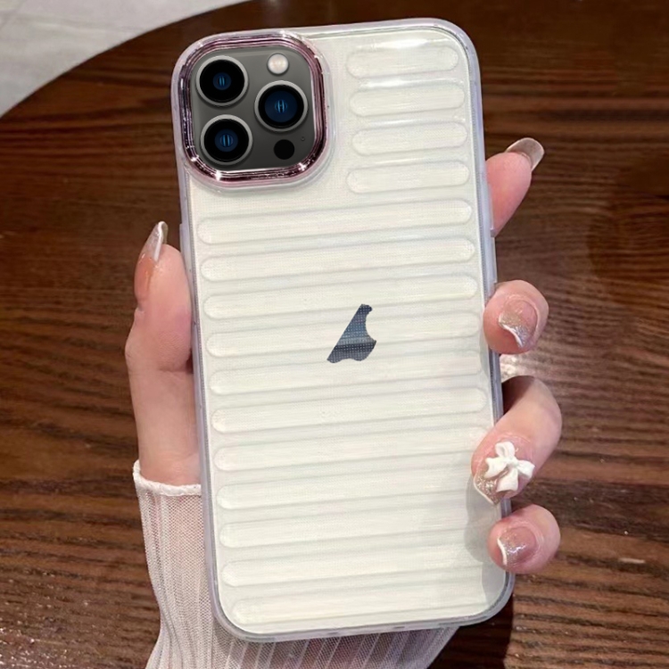 For iPhone 13 Pro Max Striped Electroplating TPU Transparent Phone Case(Transparent White)
For iPhone 13 Pro Max Striped Electroplating TPU Transparent Phone Case(Transparent White)