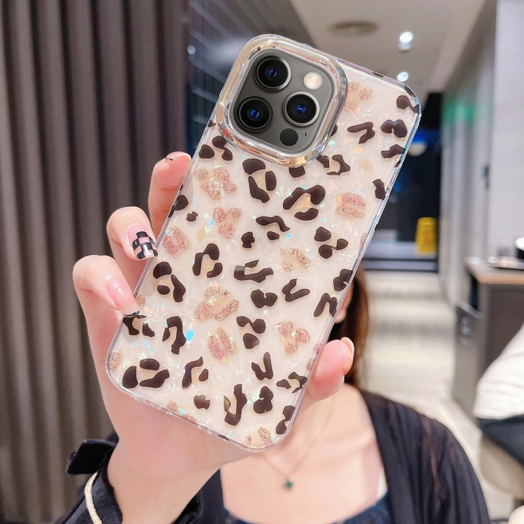 For iPhone 12 Pro Colorful Crystal Shell Pattern PC + TPU Phone Case(Light Leopard)
For iPhone 12 Pro Colorful Crystal Shell Pattern PC + TPU Phone Case(Light Leopard)