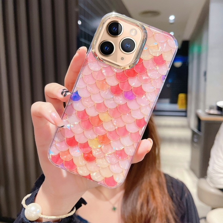 For iPhone 11 Pro Colorful Crystal Shell Pattern PC + TPU Phone Case(Fish-scales Red)
For iPhone 11 Pro Colorful Crystal Shell Pattern PC + TPU Phone Case(Fish-scales Red)