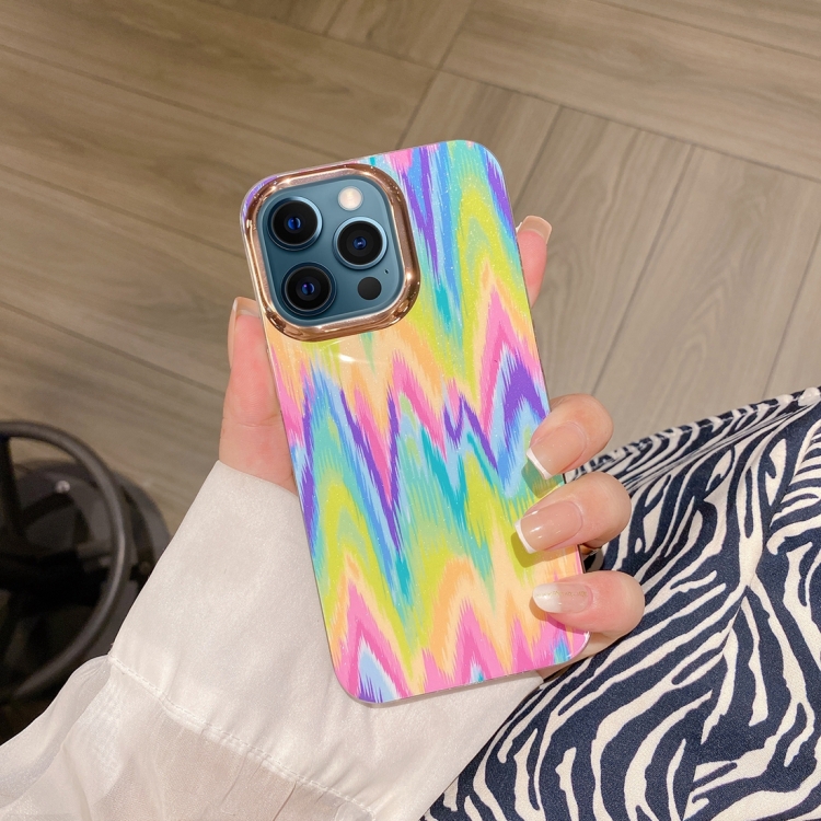 For iPhone 12 Pro Max Colorful Shell Texture Marble PC + TPU Phone Case(Rainbow Stripe)
For iPhone 12 Pro Max Colorful Shell Texture Marble PC + TPU Phone Case(Rainbow Stripe)