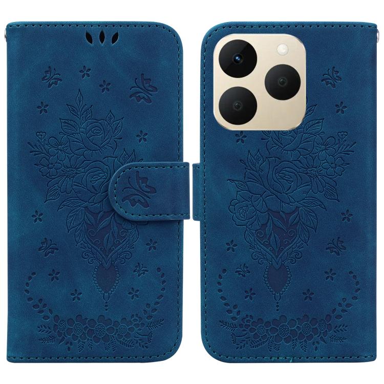 For Realme 15T 5G Butterfly Rose Embossed Leather Phone Case(Blue)
For Realme 15T 5G Butterfly Rose Embossed Leather Phone Case(Blue)