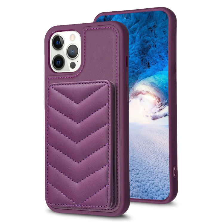 For iPhone 12 Pro Max BF26 Wave Pattern Card Bag Holder Phone Case(Dark Purple)
For iPhone 12 Pro Max BF26 Wave Pattern Card Bag Holder Phone Case(Dark Purple)