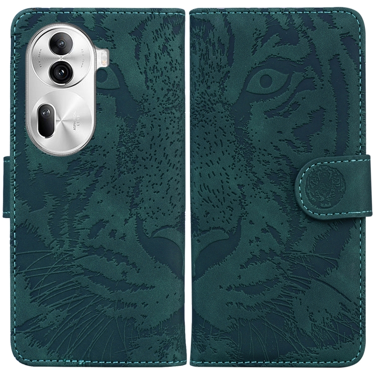 For OPPO Reno11 Pro 5G Global Tiger Embossing Pattern Flip Leather Phone Case(Green)
For OPPO Reno11 Pro 5G Global Tiger Embossing Pattern Flip Leather Phone Case(Green)