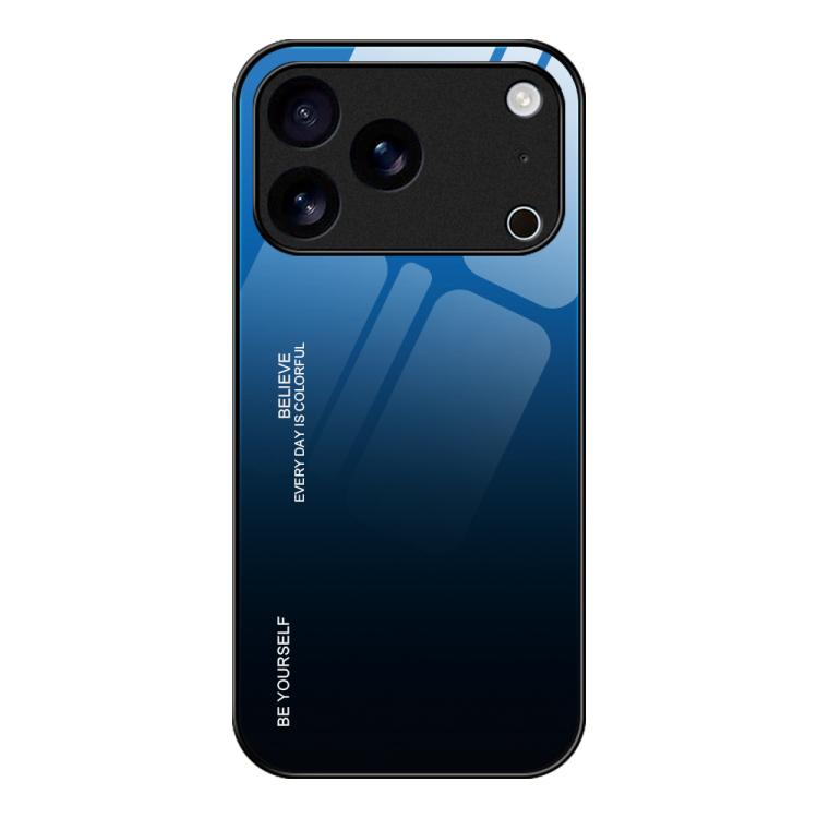 For iPhone 17 Pro Gradient Color Glass Phone Case(Blue Black)
For iPhone 17 Pro Gradient Color Glass Phone Case(Blue Black)