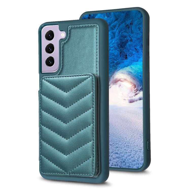 For Samsung Galaxy S22+ 5G BF26 Wave Pattern Card Bag Holder Phone Case(Green)
For Samsung Galaxy S22+ 5G BF26 Wave Pattern Card Bag Holder Phone Case(Green)