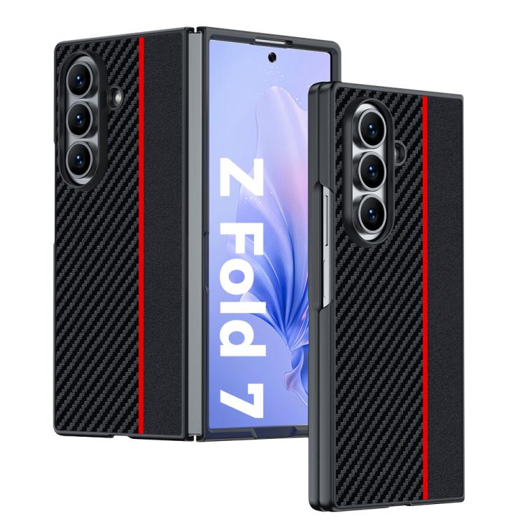 For Samsung Galaxy Z Fold7 Ultra-thin Carbon Fiber Texture Printing Phone Case(Black Red)
For Samsung Galaxy Z Fold7 Ultra-thin Carbon Fiber Texture Printing Phone Case(Black Red)