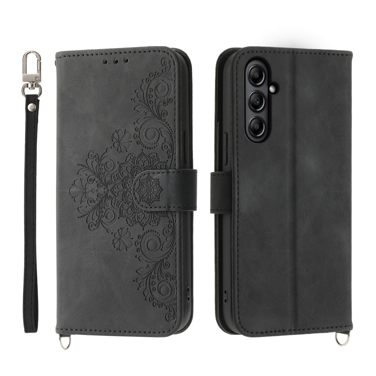 For Samsung Galaxy A25 5G Skin-feel Flowers Embossed Wallet Leather Phone Case(Black)
For Samsung Galaxy A25 5G Skin-feel Flowers Embossed Wallet Leather Phone Case(Black)