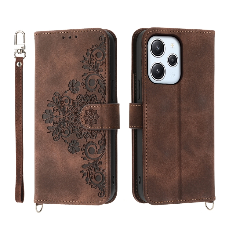 For Xiaomi Redmi 12 4G Skin-feel Flowers Embossed Wallet Leather Phone Case(Brown)
For Xiaomi Redmi 12 4G Skin-feel Flowers Embossed Wallet Leather Phone Case(Brown)