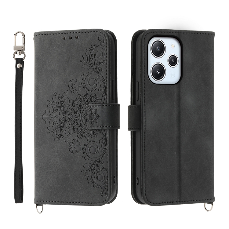 For Xiaomi Redmi 12 4G Skin-feel Flowers Embossed Wallet Leather Phone Case(Black)
For Xiaomi Redmi 12 4G Skin-feel Flowers Embossed Wallet Leather Phone Case(Black)