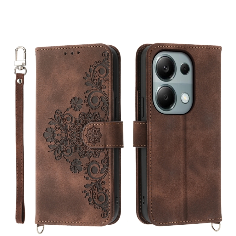 For Xiaomi Redmi Note 13 Pro 4G Skin-feel Flowers Embossed Wallet Leather Phone Case(Brown)
For Xiaomi Redmi Note 13 Pro 4G Skin-feel Flowers Embossed Wallet Leather Phone Case(Brown)