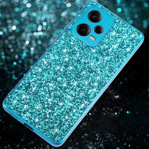 

For Xiaomi Redmi Note 12 Pro 5G Global Glitter Powder Shockproof TPU Phone Case(Blue)