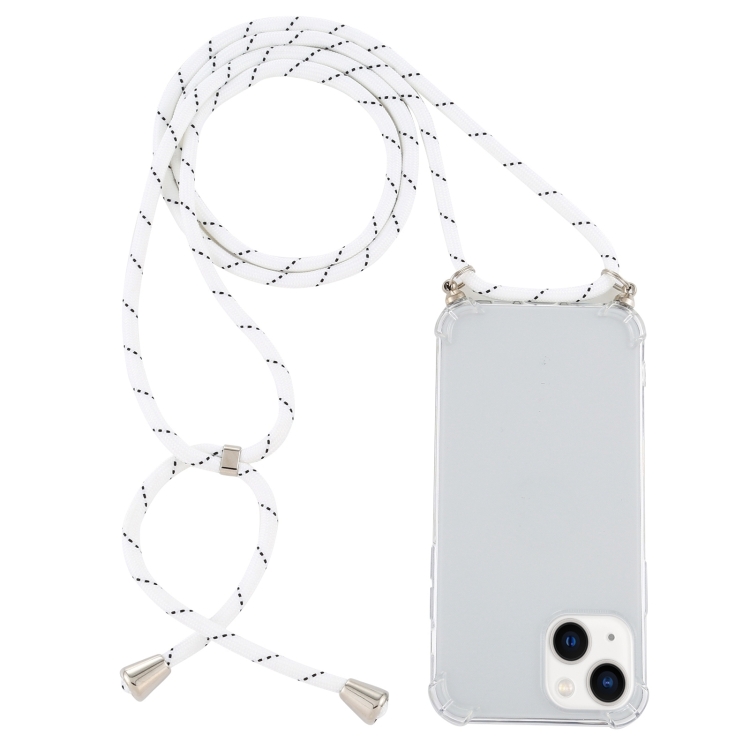 For iPhone 15 Plus Four-Corner Shockproof Transparent TPU Case with Lanyard(White Black)
For iPhone 15 Plus Four-Corner Shockproof Transparent TPU Case with Lanyard(White Black)