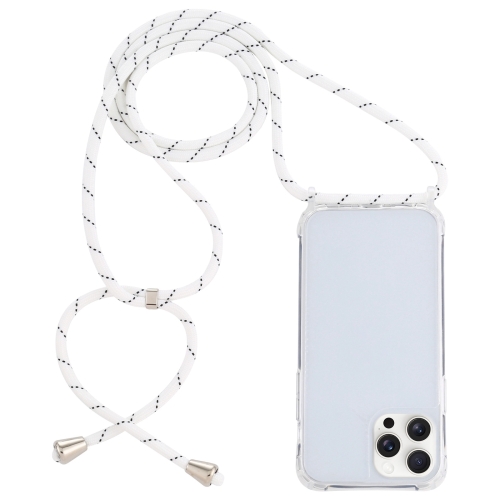 For iPhone 16 Pro Transparent Acrylic Airbag Shockproof Phone Protective Case with Lanyard(White Grey Fine Lines)
For iPhone 16 Pro Transparent Acrylic Airbag Shockproof Phone Protective Case with Lanyard(White Grey Fine Lines)