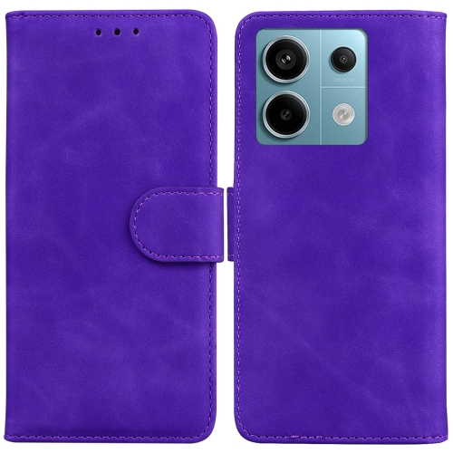 

For Xiaomi Redmi Note 13 Pro 5G Skin Feel Pure Color Flip Leather Phone Case(Purple)