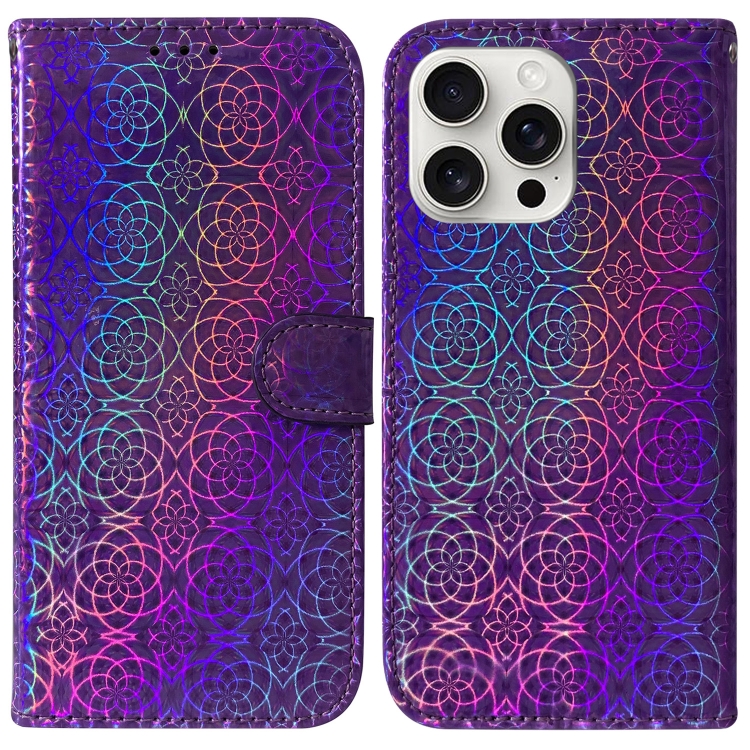 For iPhone 16 Pro Colorful Magnetic Buckle Leather Phone Case(Purple)
For iPhone 16 Pro Colorful Magnetic Buckle Leather Phone Case(Purple)