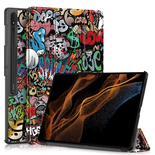 For Samsung Galaxy Tab S9 Ultra / S8 Ultra Custer Painted 3-Fold Holder Smart Leather Tablet Case(Graffiti)
For Samsung Galaxy Tab S9 Ultra / S8 Ultra Custer Painted 3-Fold Holder Smart Leather Tablet Case(Graffiti)