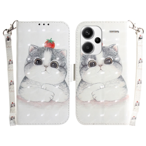 

For Xiaomi Redmi Note 13 Pro+ 5G 3D Colored Horizontal Flip Leather Phone Case(Cute Cat)