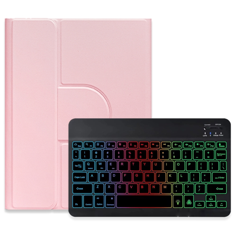 For iPad Air 2022 / iPad Pro 11 2021 Three-color Backlight Black 360 Degree Rotatable Bluetooth Keyboard Leather Case(Pink)
For iPad Air 2022 / iPad Pro 11 2021 Three-color Backlight Black 360 Degree Rotatable Bluetooth Keyboard Leather Case(Pink)