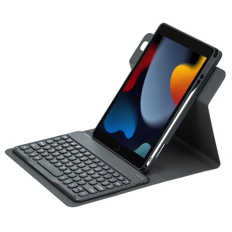 For iPad 10.2 2021 / Air 2019 Round Button 360 Degree Rotatable Bluetooth Keyboard Leather Case(Black)
For iPad 10.2 2021 / Air 2019 Round Button 360 Degree Rotatable Bluetooth Keyboard Leather Case(Black)