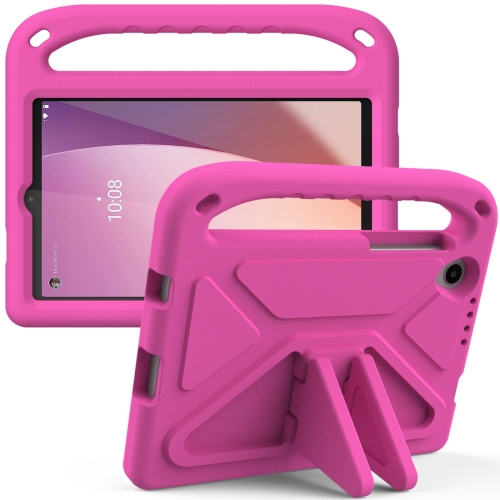 

For Lenovo Tab M8 4th Gen Handle Portable EVA Shockproof Tablet Case(Rose Red)