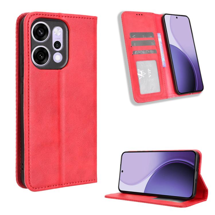 For OPPO Reno14 5G Global Magnetic Buckle Retro Texture Leather Phone Case(Red)
For OPPO Reno14 5G Global Magnetic Buckle Retro Texture Leather Phone Case(Red)