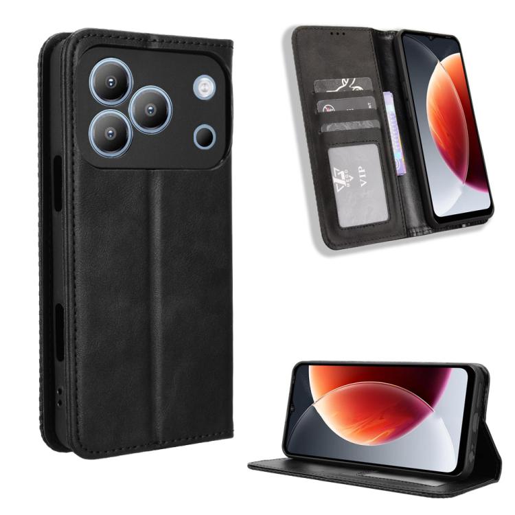 For Blackview Wave 7C Magnetic Buckle Retro Texture Leather Phone Case(Black)
For Blackview Wave 7C Magnetic Buckle Retro Texture Leather Phone Case(Black)