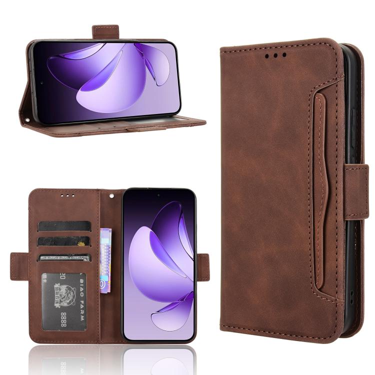 For OPPO Reno13 5G Global Skin Feel Calf Texture Card Slots Leather Phone Case(Brown)
For OPPO Reno13 5G Global Skin Feel Calf Texture Card Slots Leather Phone Case(Brown)