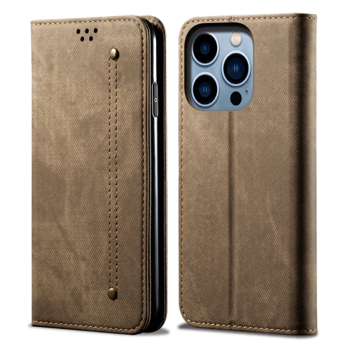 For iPhone 15 Pro Denim Texture Casual Style Horizontal Flip Leather Case(Khaki)
For iPhone 15 Pro Denim Texture Casual Style Horizontal Flip Leather Case(Khaki)