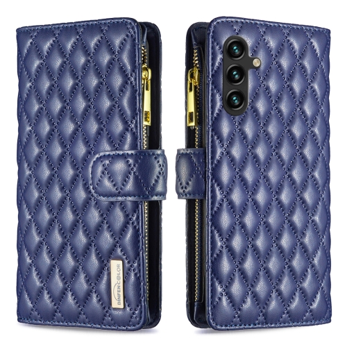 For Samsung Galaxy A55 Diamond Lattice Zipper Wallet Leather Flip Phone Case(Blue)
For Samsung Galaxy A55 Diamond Lattice Zipper Wallet Leather Flip Phone Case(Blue)