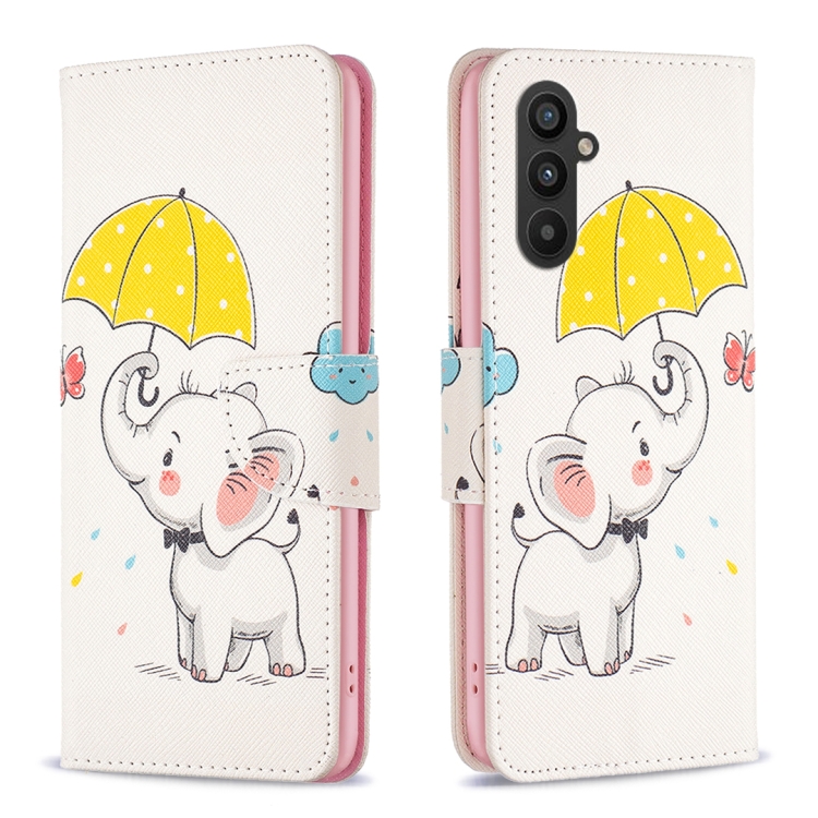 For Samsung Galaxy A25 5G Colored Drawing Pattern Leather Phone Case(Umbrella Elephant)
For Samsung Galaxy A25 5G Colored Drawing Pattern Leather Phone Case(Umbrella Elephant)