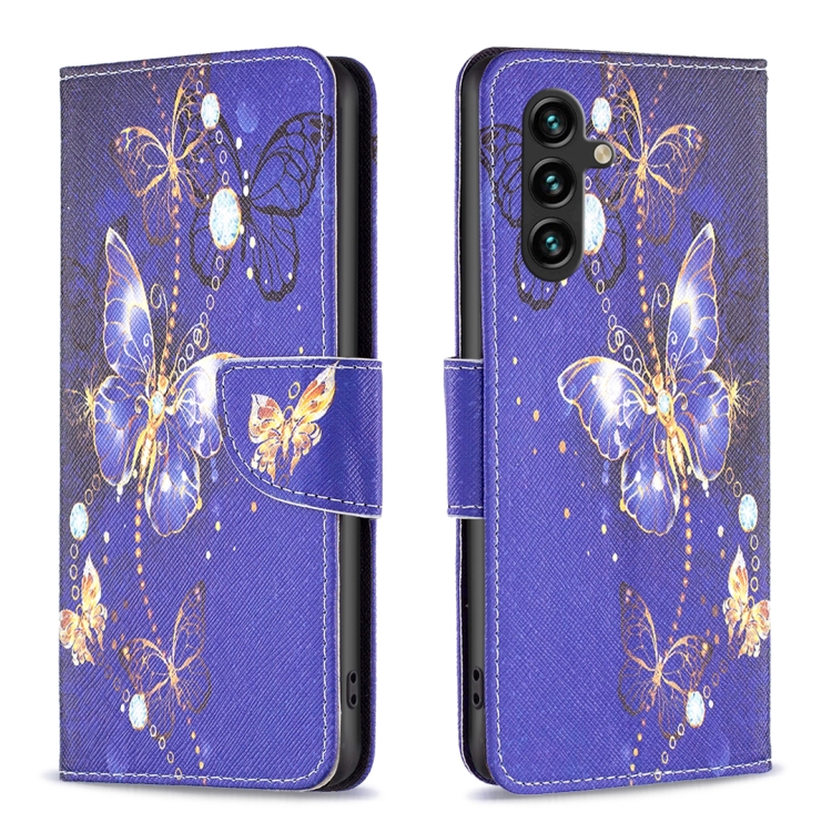 For Samsung Galaxy A55 Colored Drawing Pattern Leather Phone Case(Purple Butterfly)
For Samsung Galaxy A55 Colored Drawing Pattern Leather Phone Case(Purple Butterfly)