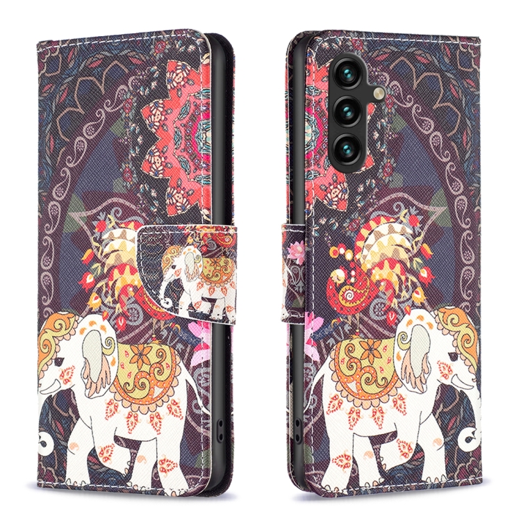 For Samsung Galaxy A55 Colored Drawing Pattern Leather Phone Case(Flowers Elephant)
For Samsung Galaxy A55 Colored Drawing Pattern Leather Phone Case(Flowers Elephant)