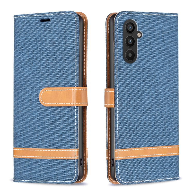 For Samsung Galaxy A25 5G Color Block Denim Texture Leather Phone Case(Dark Blue)
For Samsung Galaxy A25 5G Color Block Denim Texture Leather Phone Case(Dark Blue)