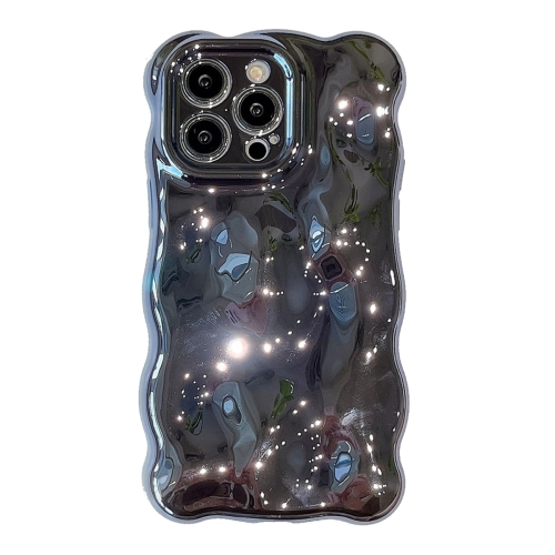 

For iPhone 13 Pro Max Wave Bubbles TPU Phone Case(Painted Blue)