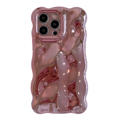 

For iPhone 12 Pro Max Wave Bubbles TPU Phone Case(Painted Pink)