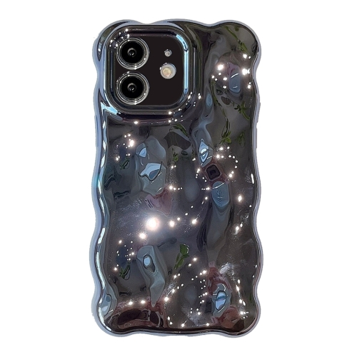 

For iPhone 11 Wave Bubbles TPU Phone Case(Painted Blue)