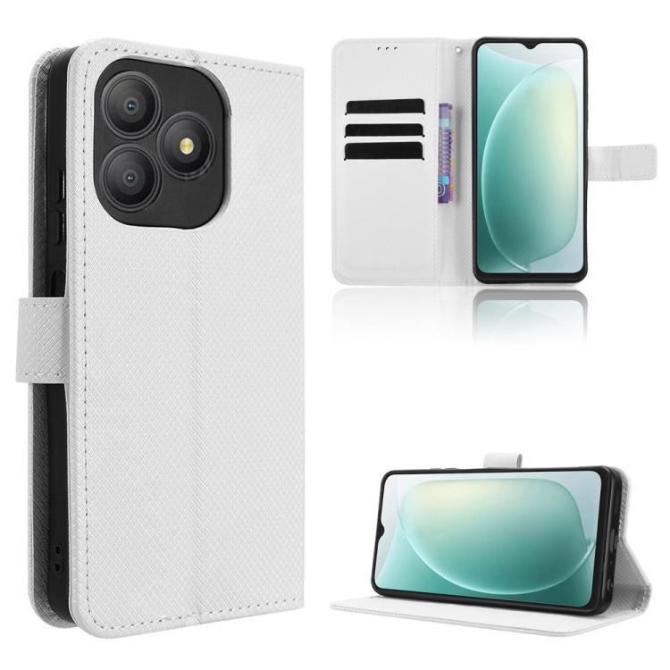 For Blackview Wave 9C Diamond Texture Leather Phone Case(White)
For Blackview Wave 9C Diamond Texture Leather Phone Case(White)