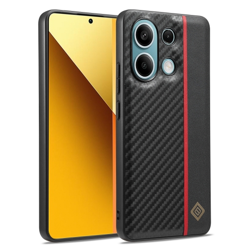 

For Xiaomi Redmi Note 13 4G LC.IMEEKE 3 in 1 Carbon Fiber Texture Shockproof Phone Case(Black)