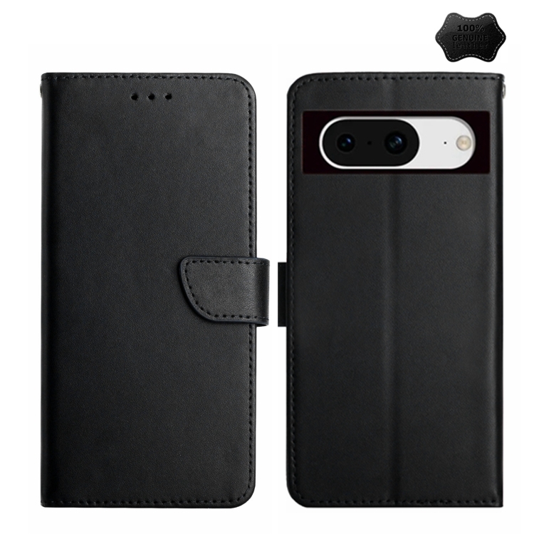 For Google Pixel 8 HT02 Genuine Leather Fingerprint-proof Flip Phone Case(Black)
For Google Pixel 8 HT02 Genuine Leather Fingerprint-proof Flip Phone Case(Black)