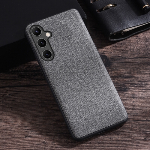 

For Samsung Galaxy A35 Cloth Texture PU + TPU Phone Case(Grey)