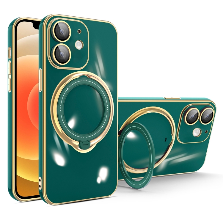 For iPhone 12 Multifunction Electroplating MagSafe Holder Phone Case(Dark Green)
For iPhone 12 Multifunction Electroplating MagSafe Holder Phone Case(Dark Green)
