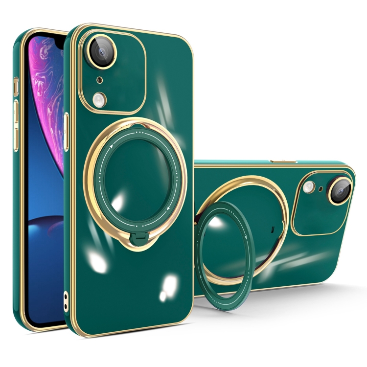 For iPhone XR Multifunction Electroplating MagSafe Holder Phone Case(Dark Green)
For iPhone XR Multifunction Electroplating MagSafe Holder Phone Case(Dark Green)