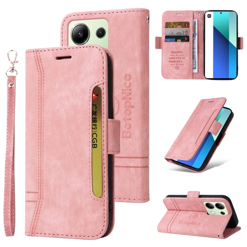 For Xiaomi Redmi Note 13 4G BETOPNICE Dual-side Buckle Leather Phone Case(Pink)
For Xiaomi Redmi Note 13 4G BETOPNICE Dual-side Buckle Leather Phone Case(Pink)