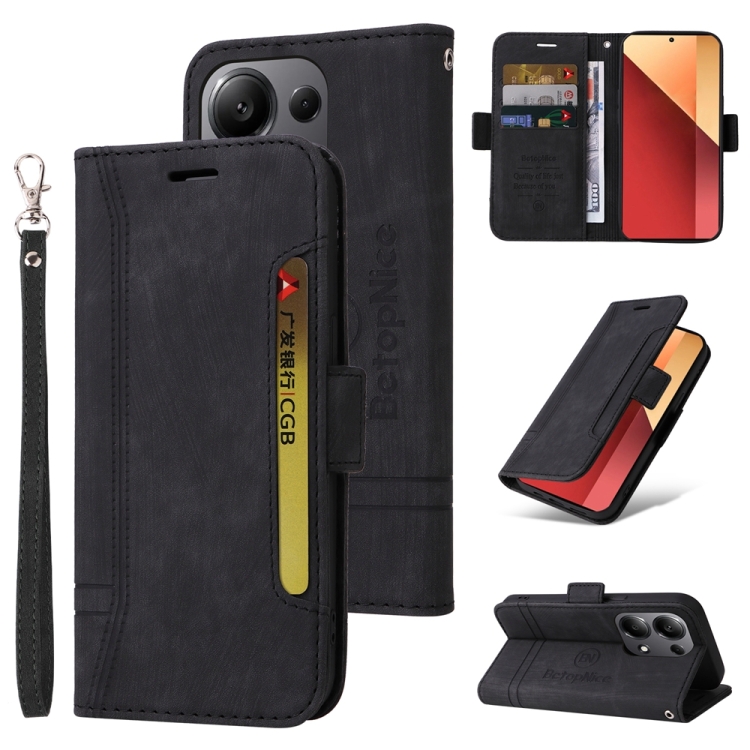 For Xiaomi Poco M6 Pro 4G/Redmi Note13 Pro 4G Global BETOPNICE Dual-side Buckle Leather Phone Case(Black)
For Xiaomi Poco M6 Pro 4G/Redmi Note13 Pro 4G Global BETOPNICE Dual-side Buckle Leather Phone Case(Black)