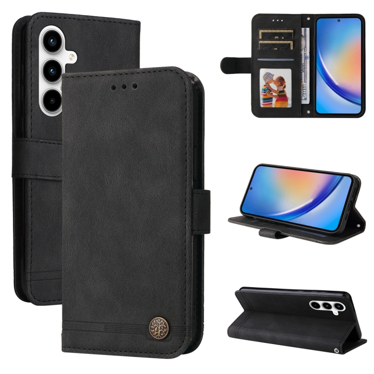 For Samsung Galaxy A35 Skin Feel Life Tree Metal Button Leather Phone Case(Black)
For Samsung Galaxy A35 Skin Feel Life Tree Metal Button Leather Phone Case(Black)