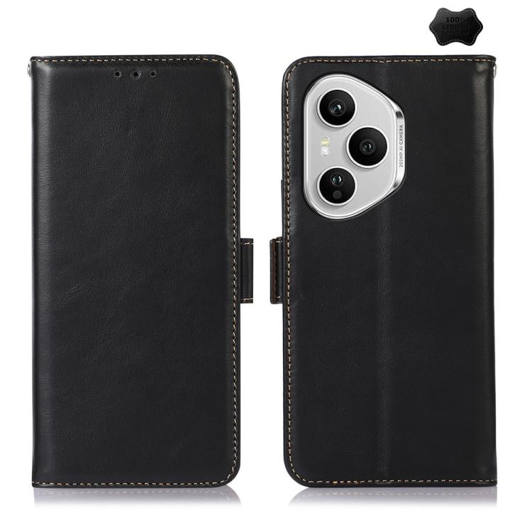 For Honor 400 Pro Global 160.8mm Crazy Horse Top Layer Cowhide Leather Phone Case(Black)
For Honor 400 Pro Global 160.8mm Crazy Horse Top Layer Cowhide Leather Phone Case(Black)