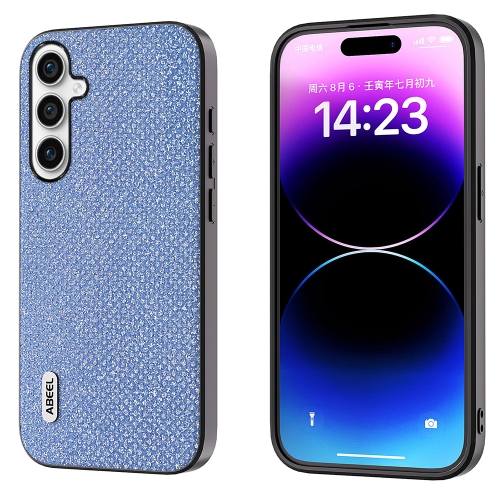 

For Samsung Galaxy A24 4G ABEEL Diamond Black Edge Phone Case(Sapphire Blue)