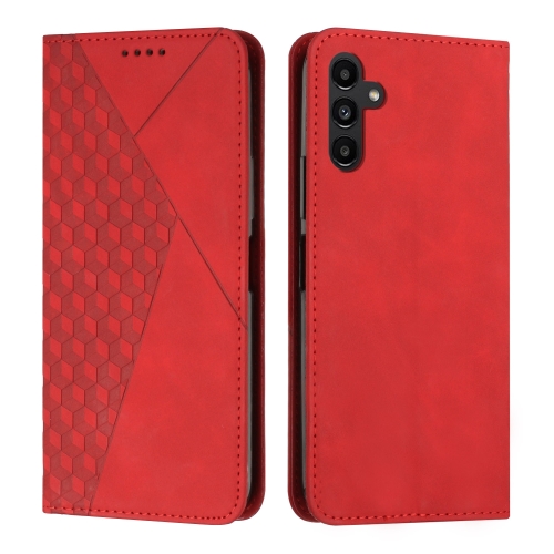 

For Samsung Galaxy S24+ Diamond Splicing Skin Feel Magnetic Leather Phone Case(Red)