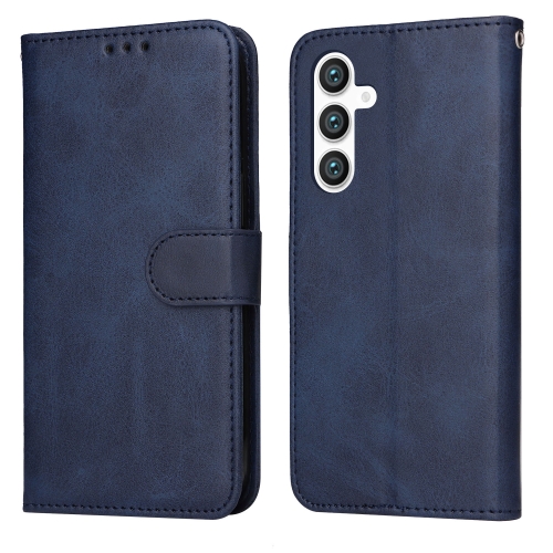 

For Samsung Galaxy S23 FE 5G Classic Calf Texture Flip Leather Phone Case(Blue)