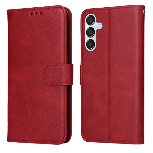 

For Samsung Galaxy M15 5G / F15 5G Classic Calf Texture Flip Leather Phone Case(Red)